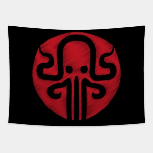 red kraken logo Tapestry