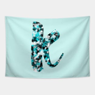 Paint Splash Letter K Tapestry