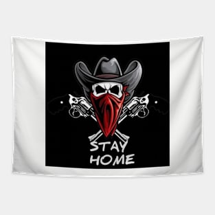 stay home gun Tapestry