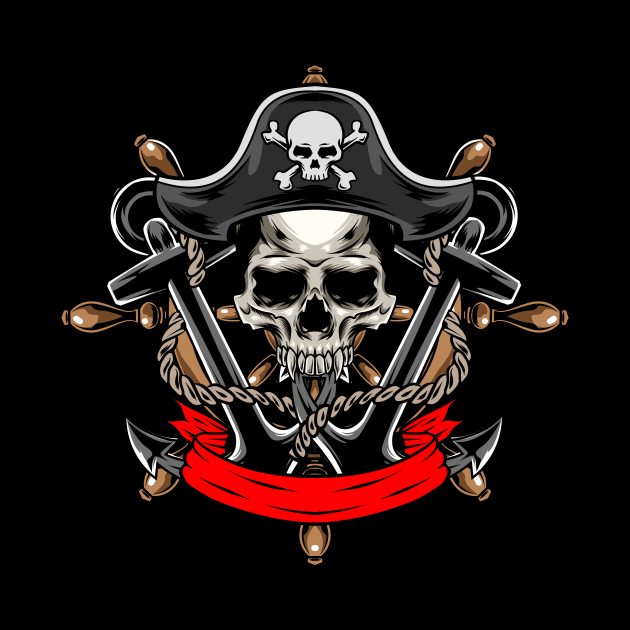 Anchor Skull Pirates by Harrisaputra