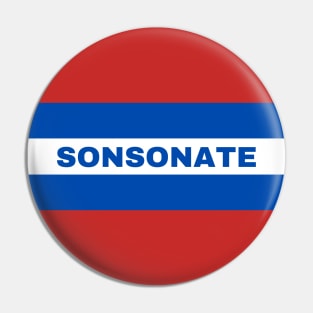 Sonsonate City in El Salvador Flag Colors Pin