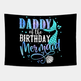 The Birthday Mermaid Family  Party Squad Tapestry