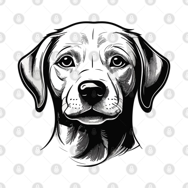 Labrador Black Pencil Style by Broken Pixel Designs