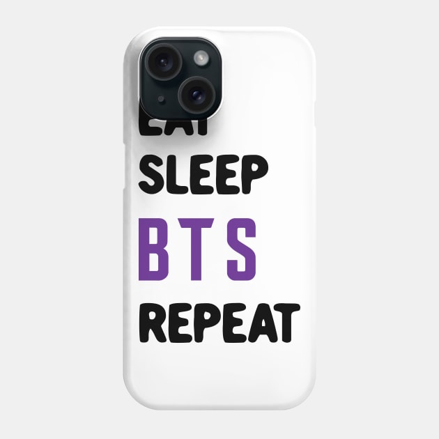 Eat sleep BTS repeat Phone Case by Oricca