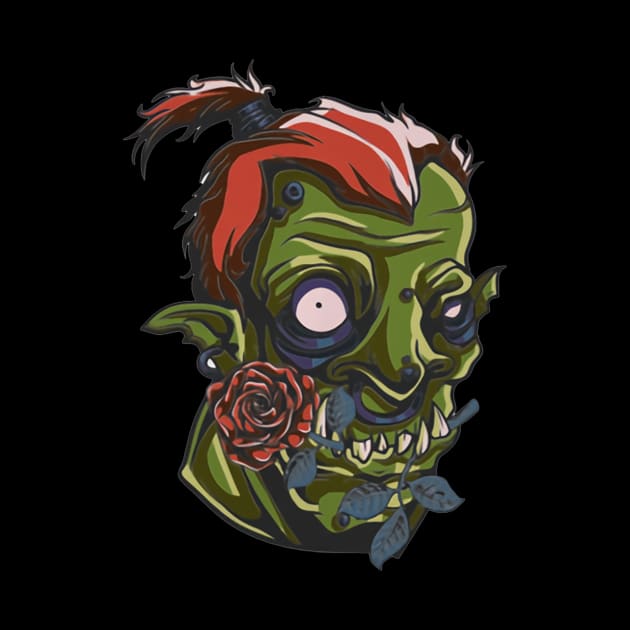 Zombie with Flower by asokabudaya