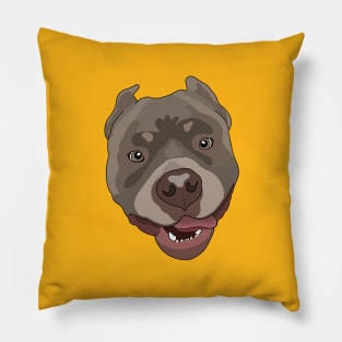 Pitbull Head Pillow