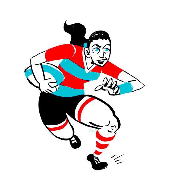 Rugby Woman by CoolCharacters