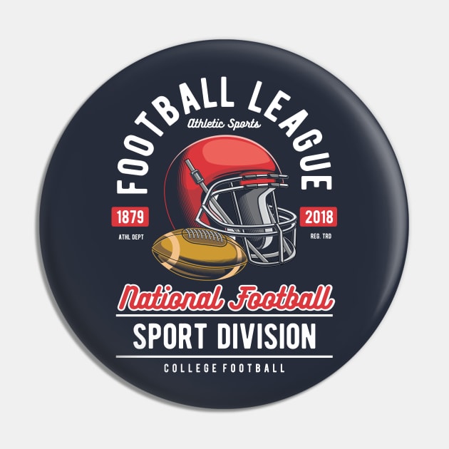 Football Series: National Football League (Sport Division College Football) Vintage Pin by Jarecrow 