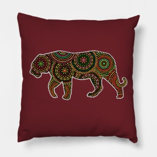 Dot Mandala Tiger Pillow