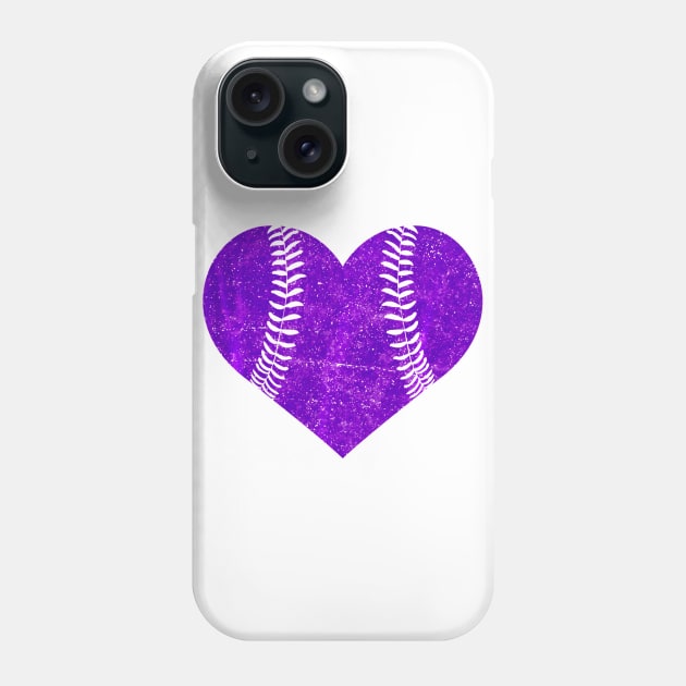 Baseball Heart Softball Mom Matching Team Phone Case by Vigo