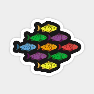 Rainbow Fishes Magnet