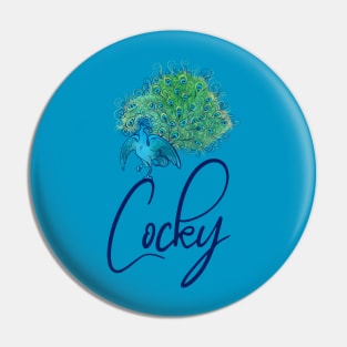 Cocky Peacock Pin