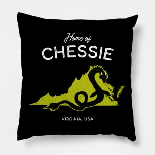 Home of Chessie - Virginia USA Cryptid Sea Monster Pillow