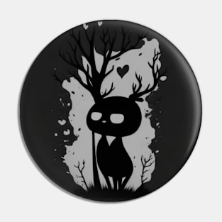 Negative baby deer design for kids t-shirt Pin