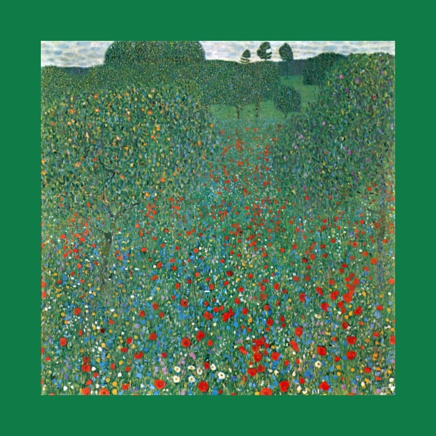 Poppy Field by Gustav Klimt by MasterpieceCafe