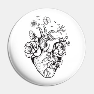 heat anatomical floral Pin