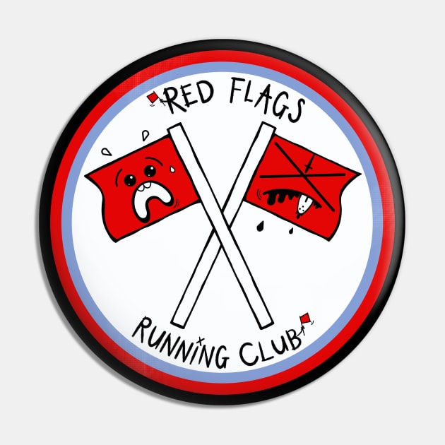 Red Flags Running Club Pin by KirstyFinnigan