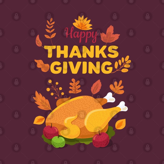 Happy Thanksgiving Turkey by DragonTees