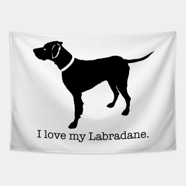 I Love my Labradane Tapestry by dlinca