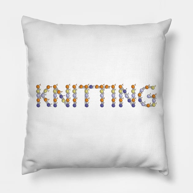 Knitting Sewing Crochet Quilting Knit Crochet Knitter Gift Pillow by TellingTales