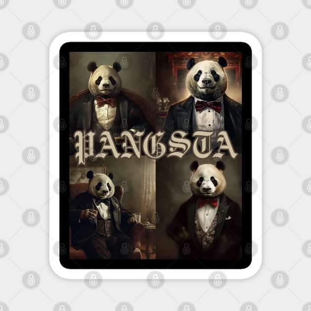 Gangsta Panda  Mafia Street Style Magnet by FrogandFog