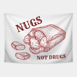 NUGS, not drugs - line art Tapestry