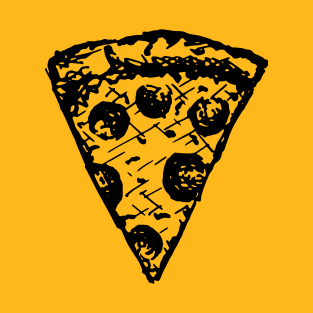 Ink Pizza Slice Sketch T-Shirt