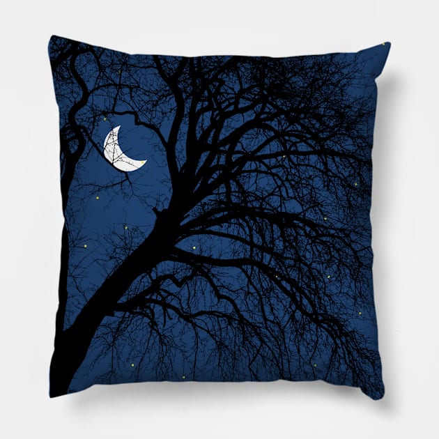 Blue blue night Pillow by SkyisBright