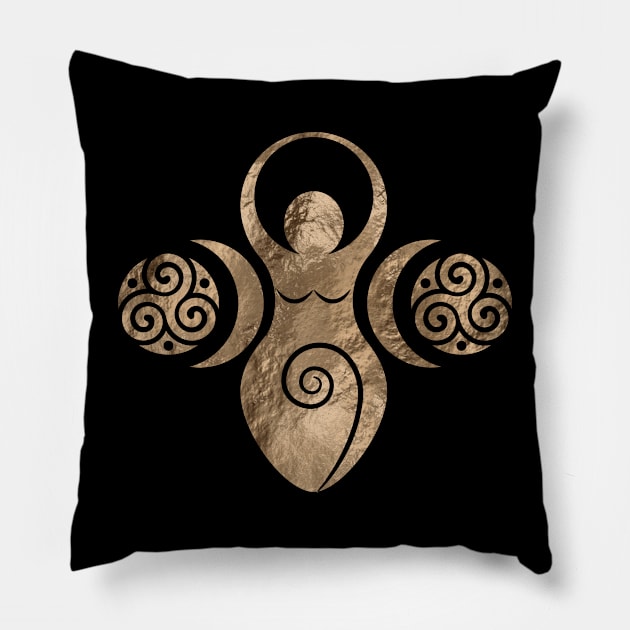 Triple Goddess with triskele Pillow by Nartissima