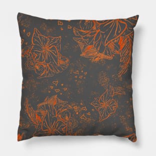 Hydrangea grey Pillow