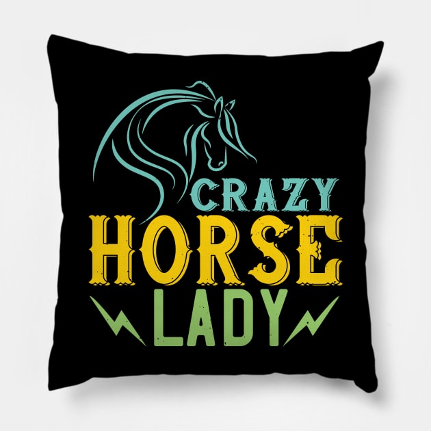 Crazy Horse Lady Pillow by HelloShirt Design