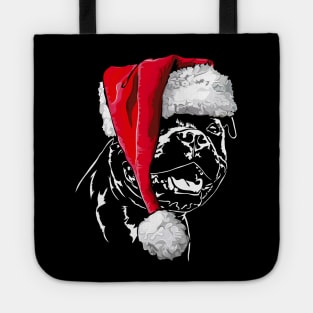 Funny Staffordshire Bull Terrier Santa Christmas dog mom Tote