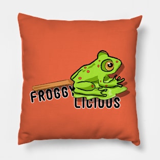 Froggylicious Lollipop - Fun Frog Design Pillow