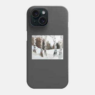 Wintry Birch Phone Case