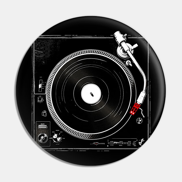 Classic Turntable - Vintage Audio LP Vinyl Record Player Pin by UrbanLifeApparel