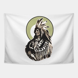 Native American Apache Chief Tapestry