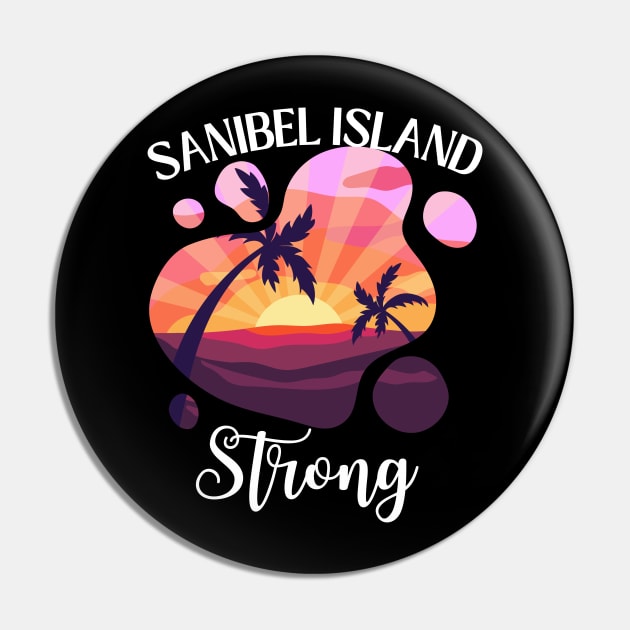 Vintage Sunset Sanibel Island FL Cool Sanibel Island Strong Pin by DesignHND