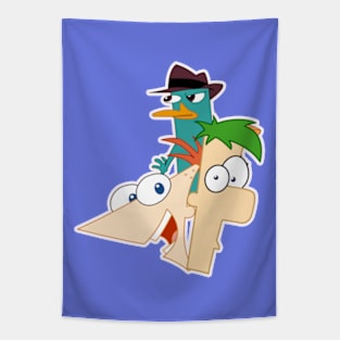 P, F and Agent P Platypus Tapestry