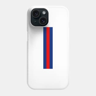 Retro American Football Stripes Buffalo White, Blue, Red Phone Case