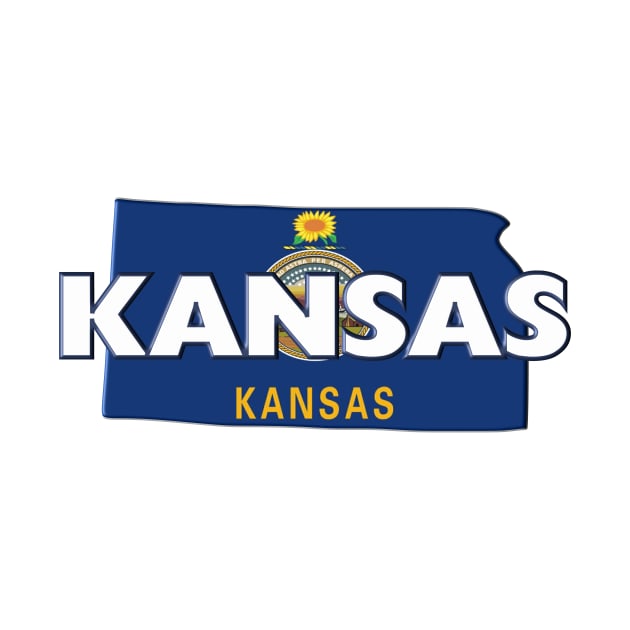 Kansas Colored State by m2inspiration
