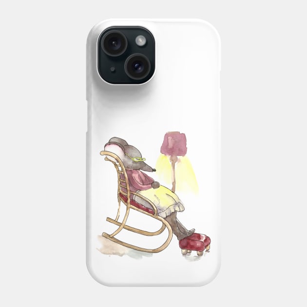 Mouse grandmother sleeping Phone Case by DaceK