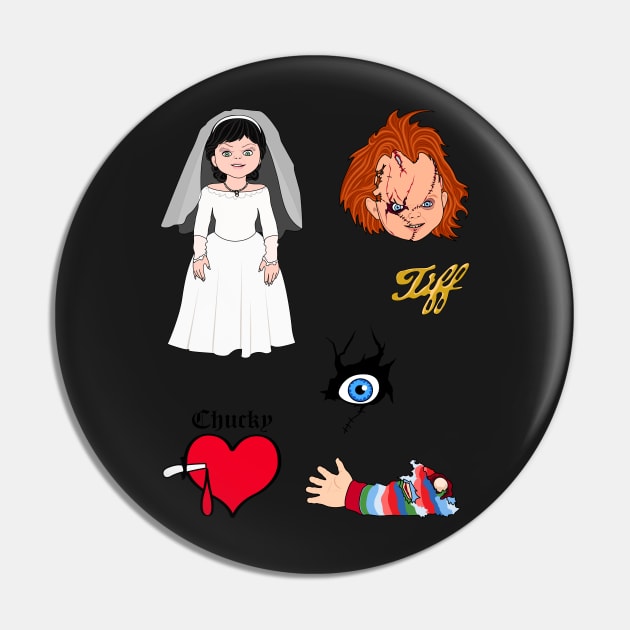 Bride of Chucky | Childs Play Sticker Set Pin by Jakmalone