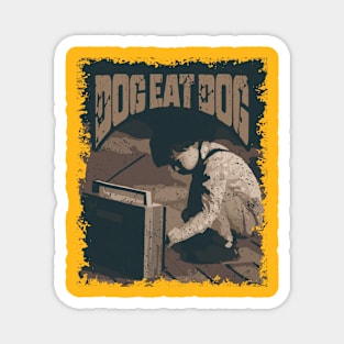 Dog Eat Dog Vintage Radio Magnet