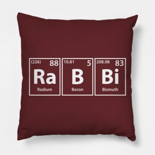 Rabbi (Ra-B-Bi) Periodic Elements Spelling Pillow