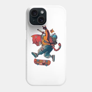 Cat skate Phone Case