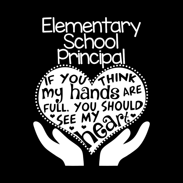 Elementary School Principal Heart T shirt Teacher Group Gift by JensAllison