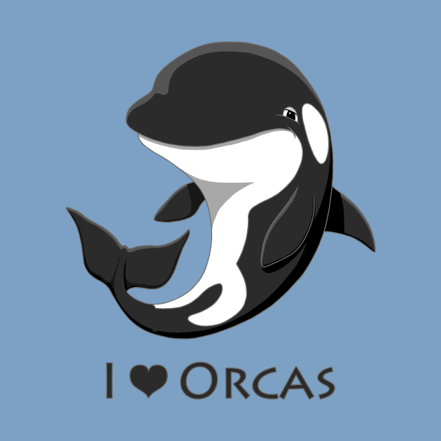 I Love Orcas Cute Killer Whale by csforest