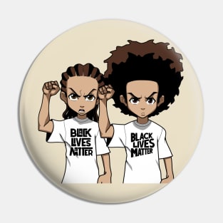 Riley And Huey Freeman Protesting Pin