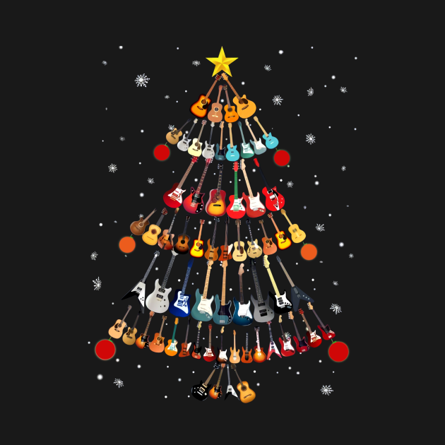 Disover Guitar Christmas Tree - Guitar Christmas Tree - T-Shirt