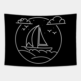 Sail boat Tapestry